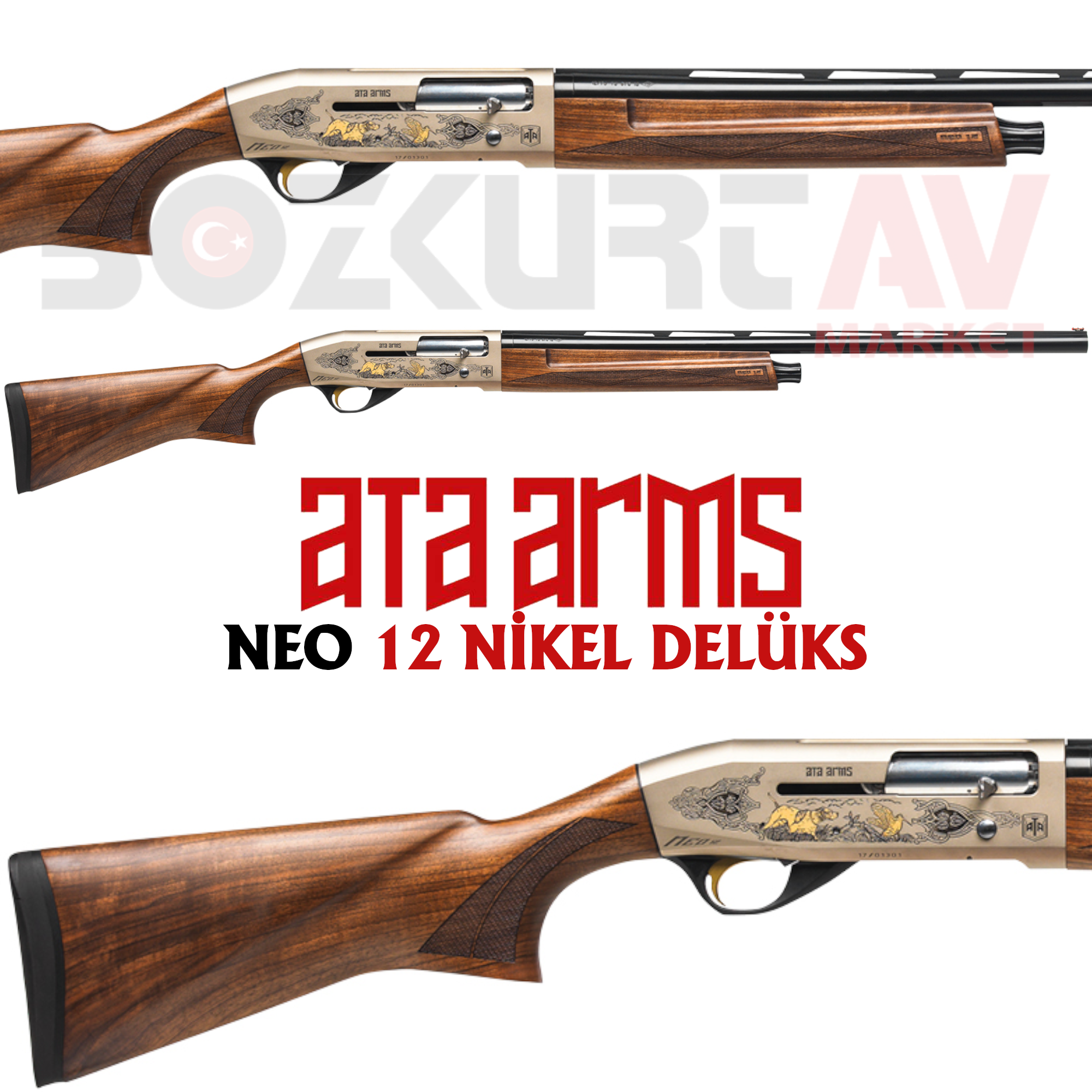 En ucuz Ata Arms Neo 12 Nikel Delüks Otomatik Av Tüfeği Bozkurtav