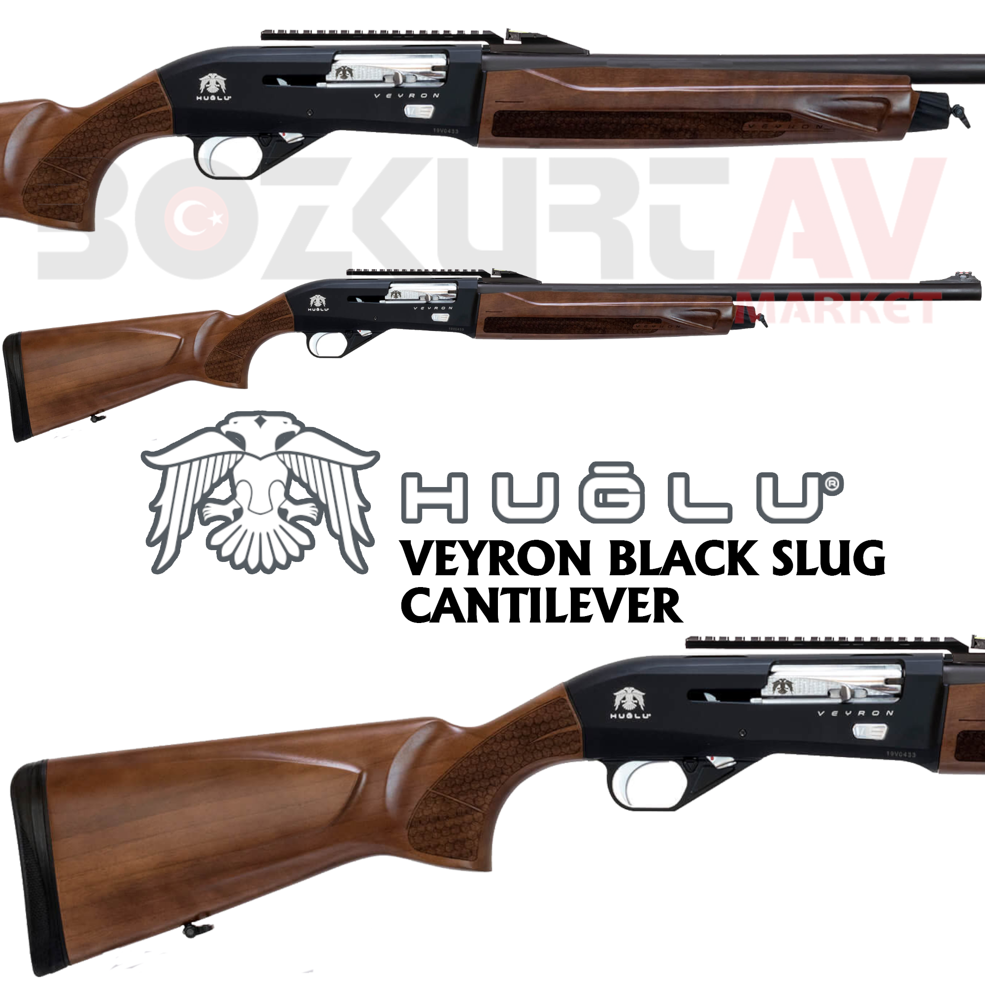 Huğlu Veyron Black Slug Cantilever Otomatik Av Tüfeği