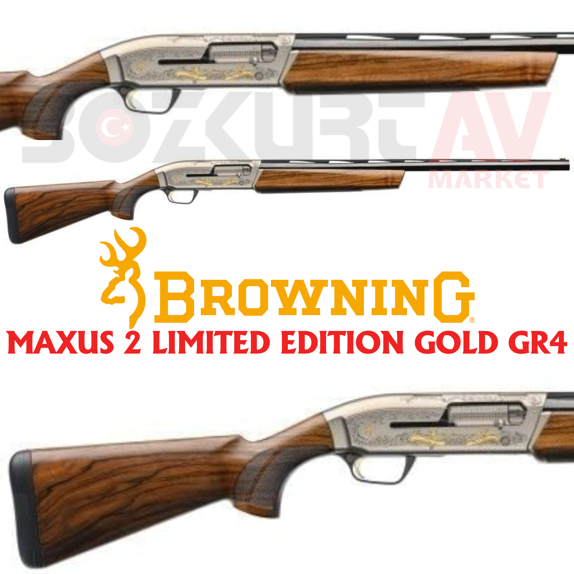 Browning Maxus 2 Limited Edition Gold GR4 Otomatik Av Tüfeği