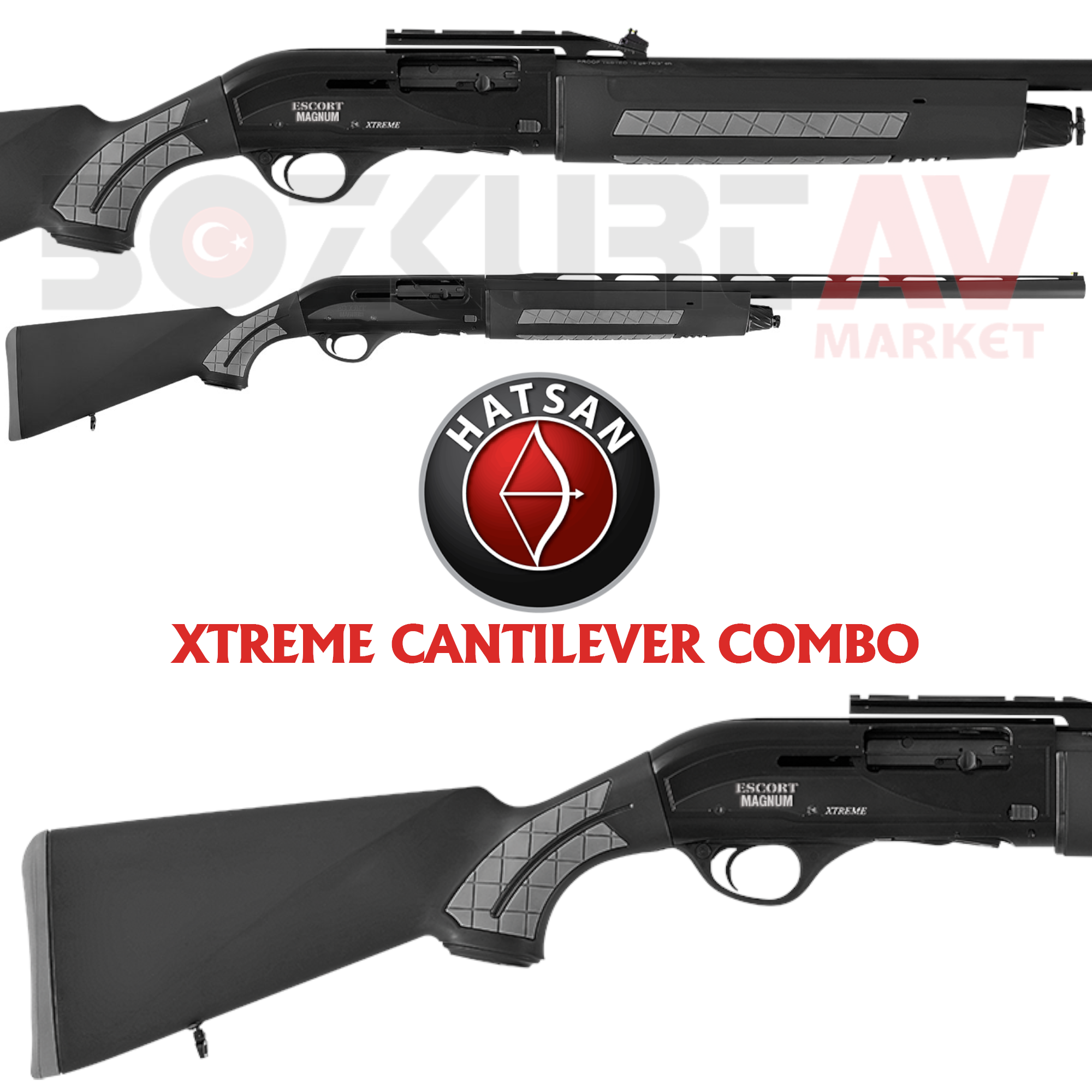 Hatsan Escort Magnum Xtreme COMBO Cantilever Otomatik Av Tüfeği