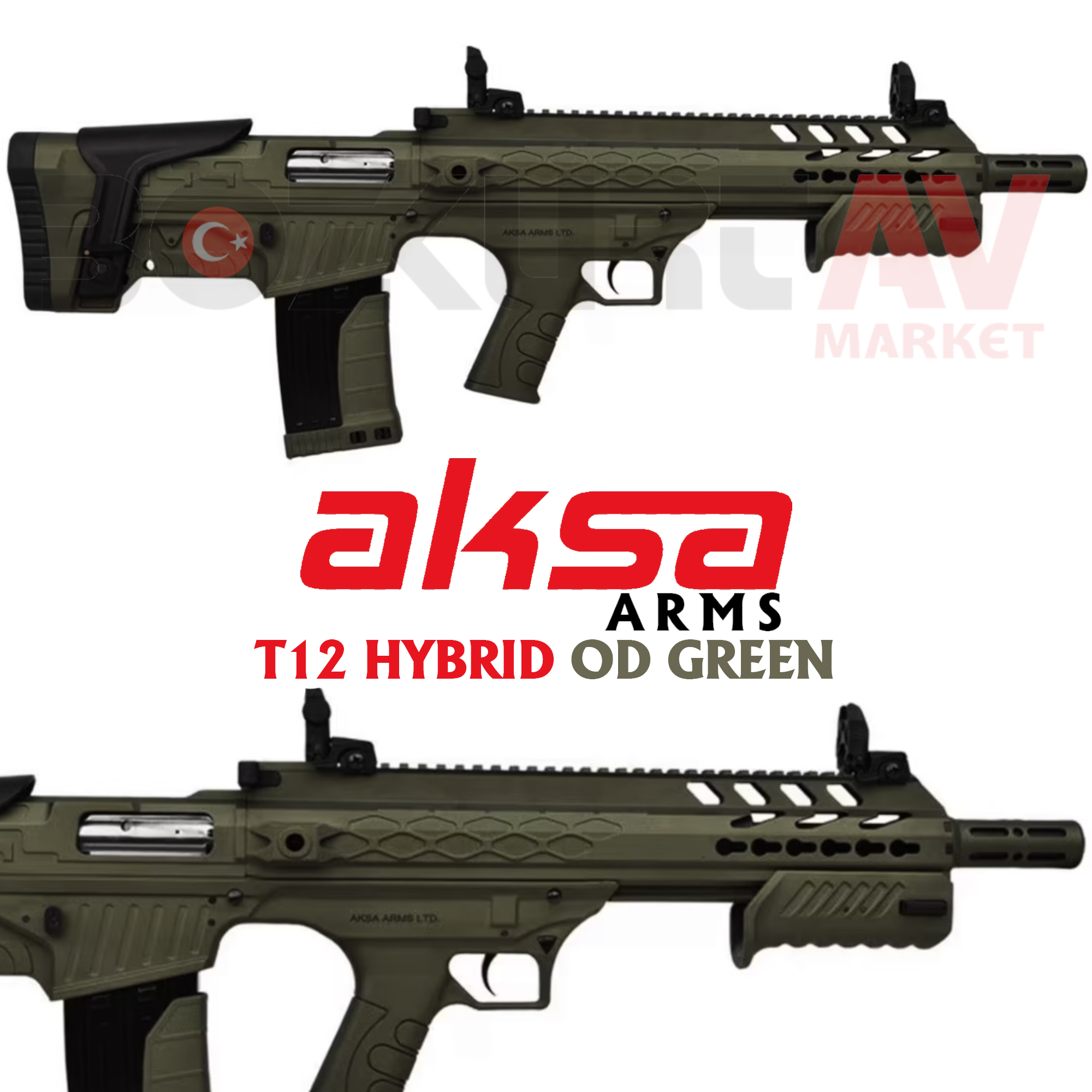 Crossfire T12 Bullpup OD Green Otomatik - Pompalı Av Tüfeği (Çift Sistem)