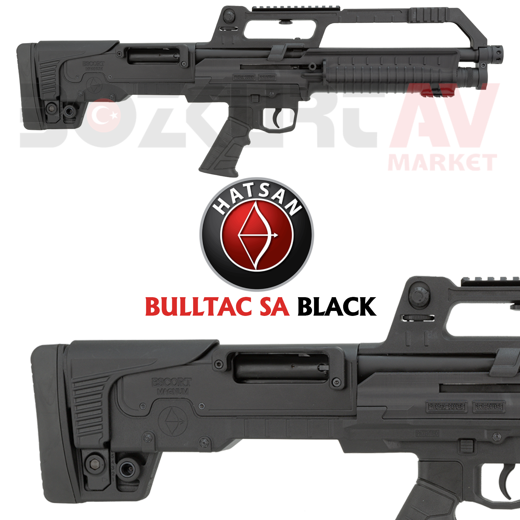 Hatsan Escort Magnum BULLTAC SA 12 TS Black Otomatik Av Tüfeği