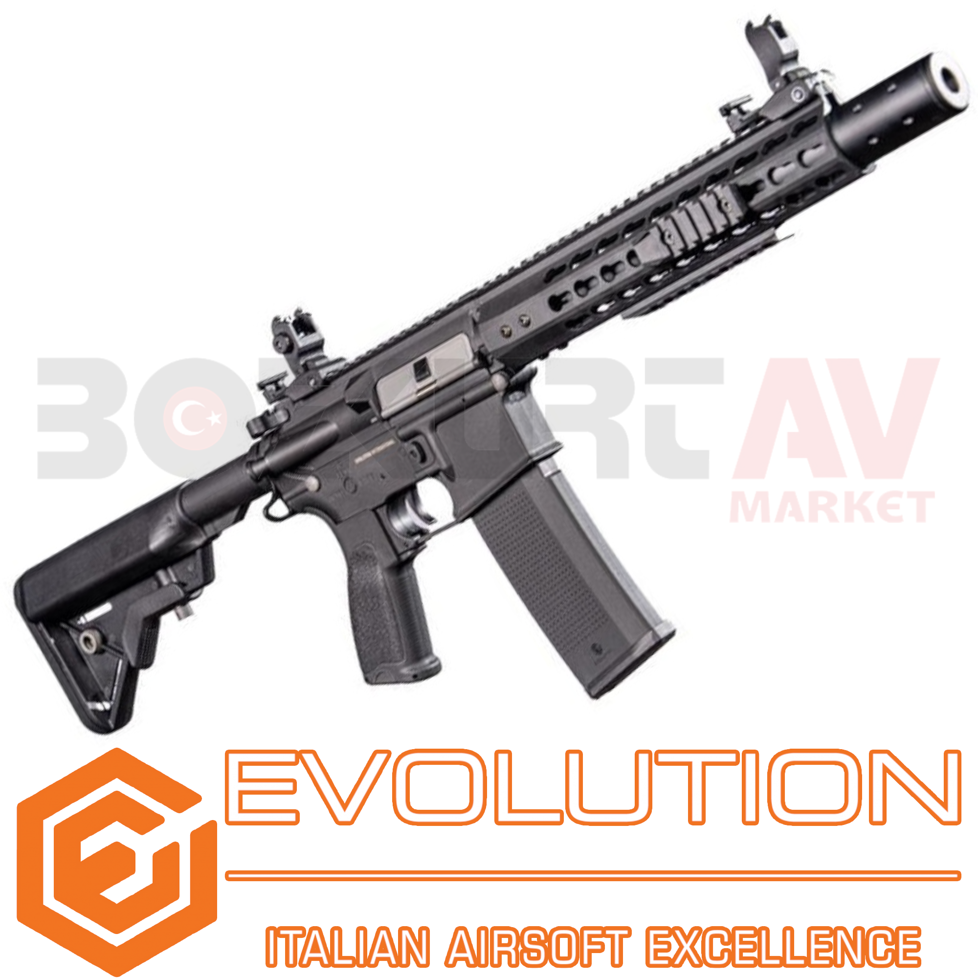 Evolution Recon 10 Silent OPS Carbontech Black Airsoft Havalı Tüfek (7,4V Li-Po Pil Hediyeli)