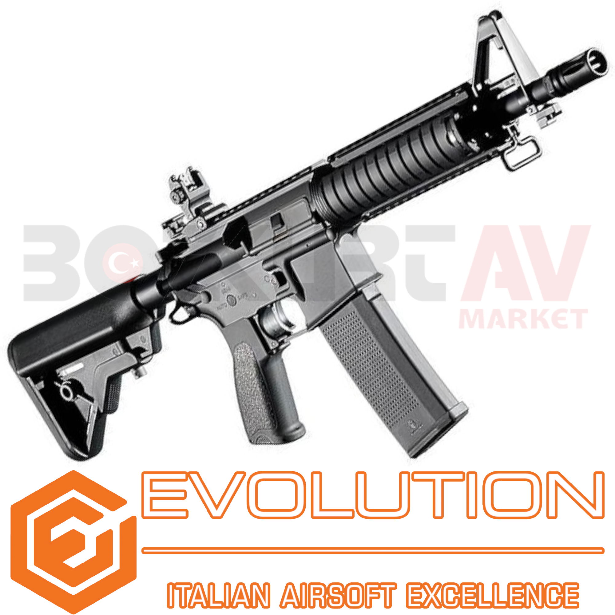 Evolution Recon Superlite MK18 Mod 0 Carbontech Airsoft Havalı Tüfek (7,4V Li-Po Pil Hediyeli)