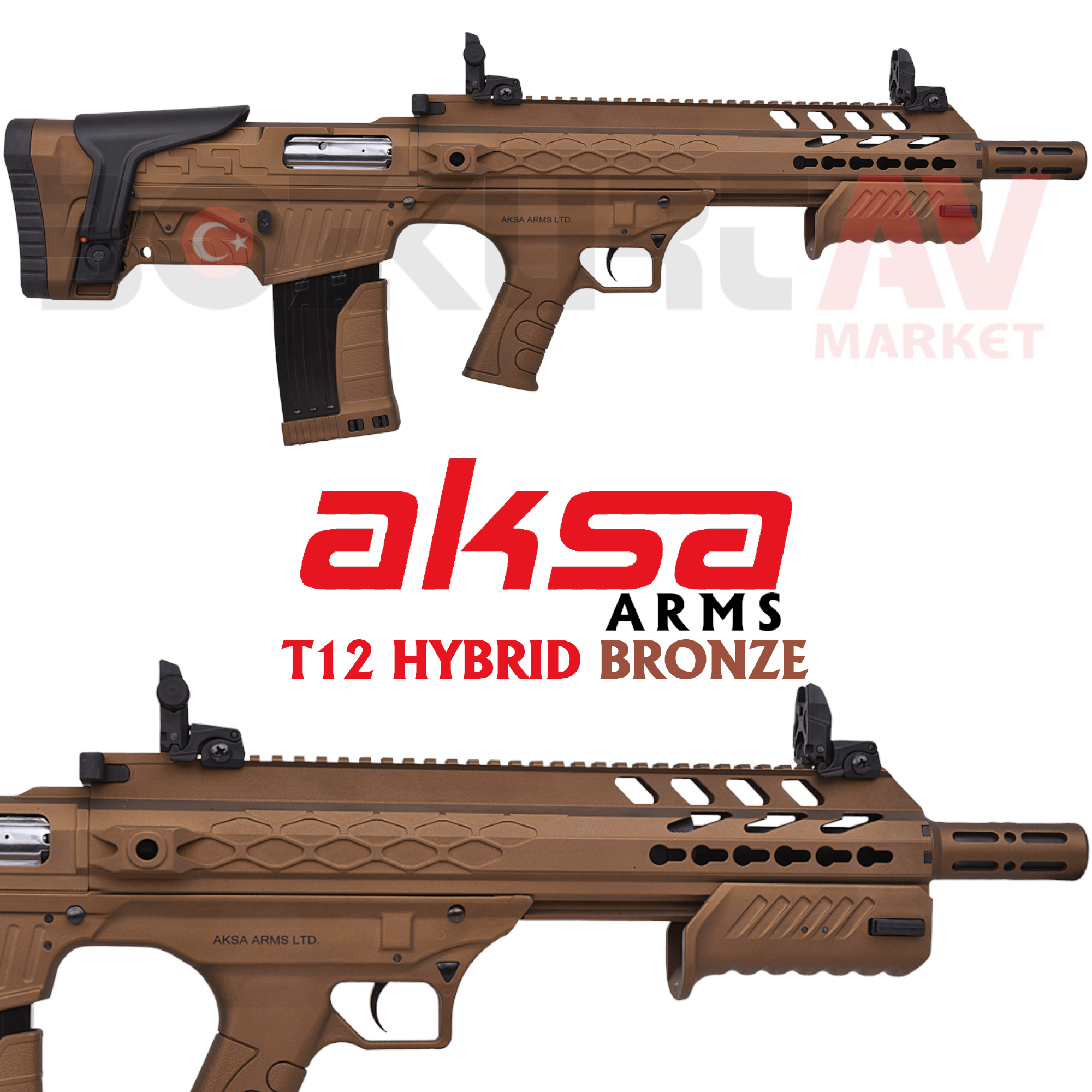 Crossfire T12 Bullpup Bronz Otomatik - Pompalı Av Tüfeği (Çift Sistem)