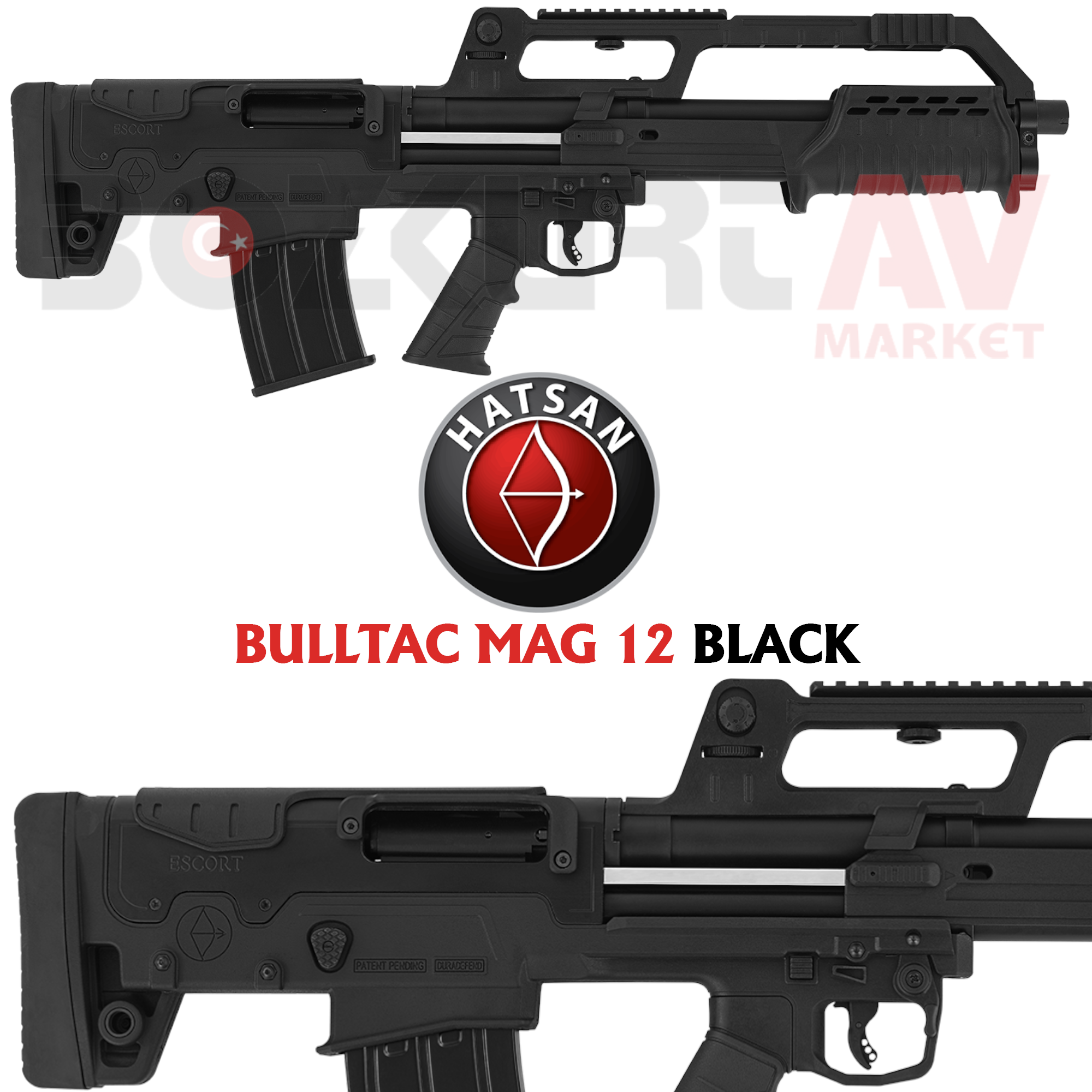 Hatsan Escort Magnum BULLTAC MAG 12 Black Pompalı Av Tüfeği