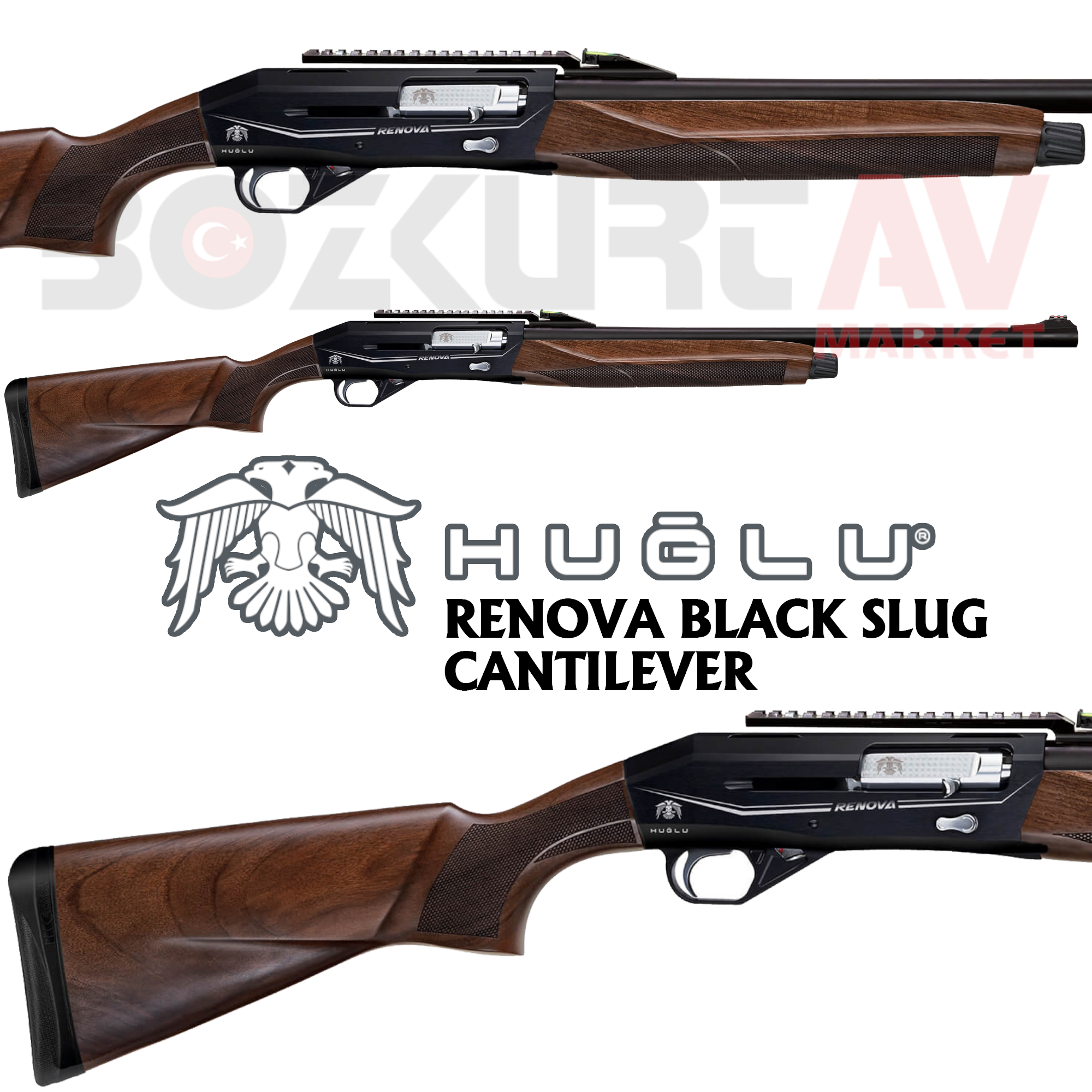 Huğlu Renova Black Slug Cantilever Otomatik Av Tüfeği
