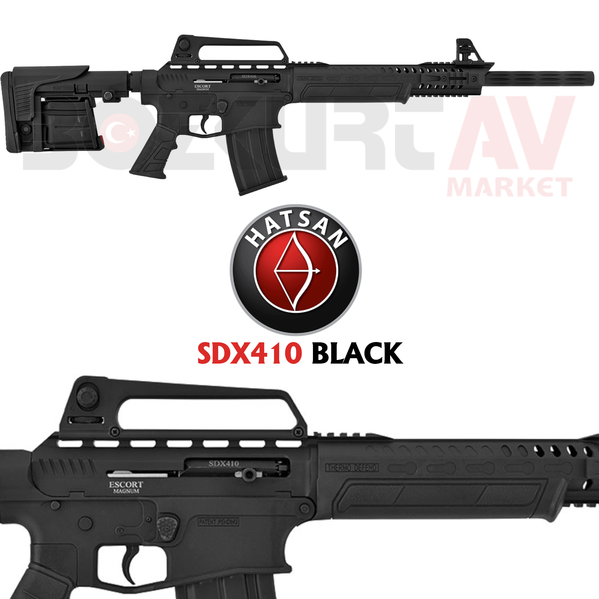 Hatsan Escort Magnum SDX410 Black Otomatik Av Tüfeği