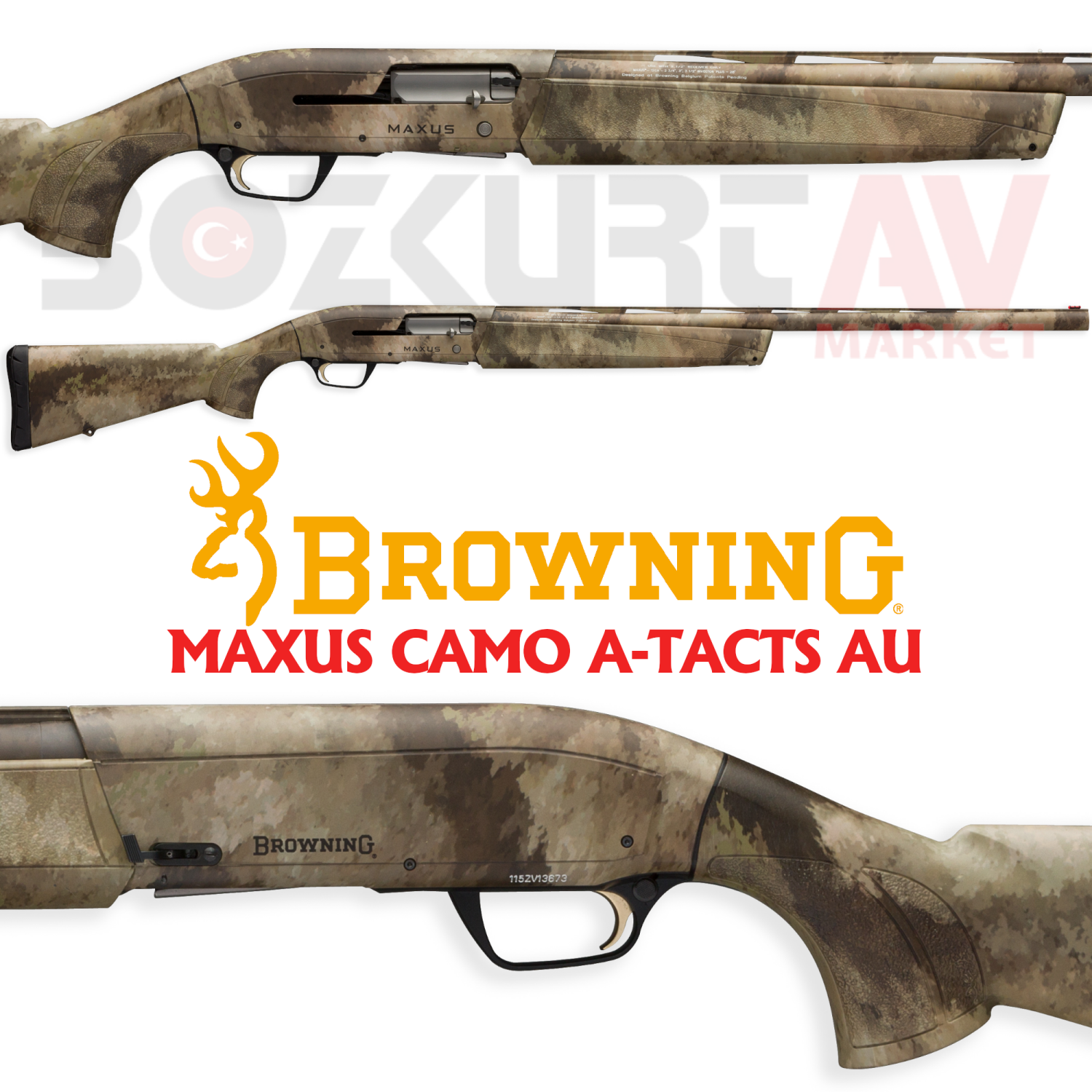 Browning Maxus Camo A-TACS AU Otomatik Av Tüfeği