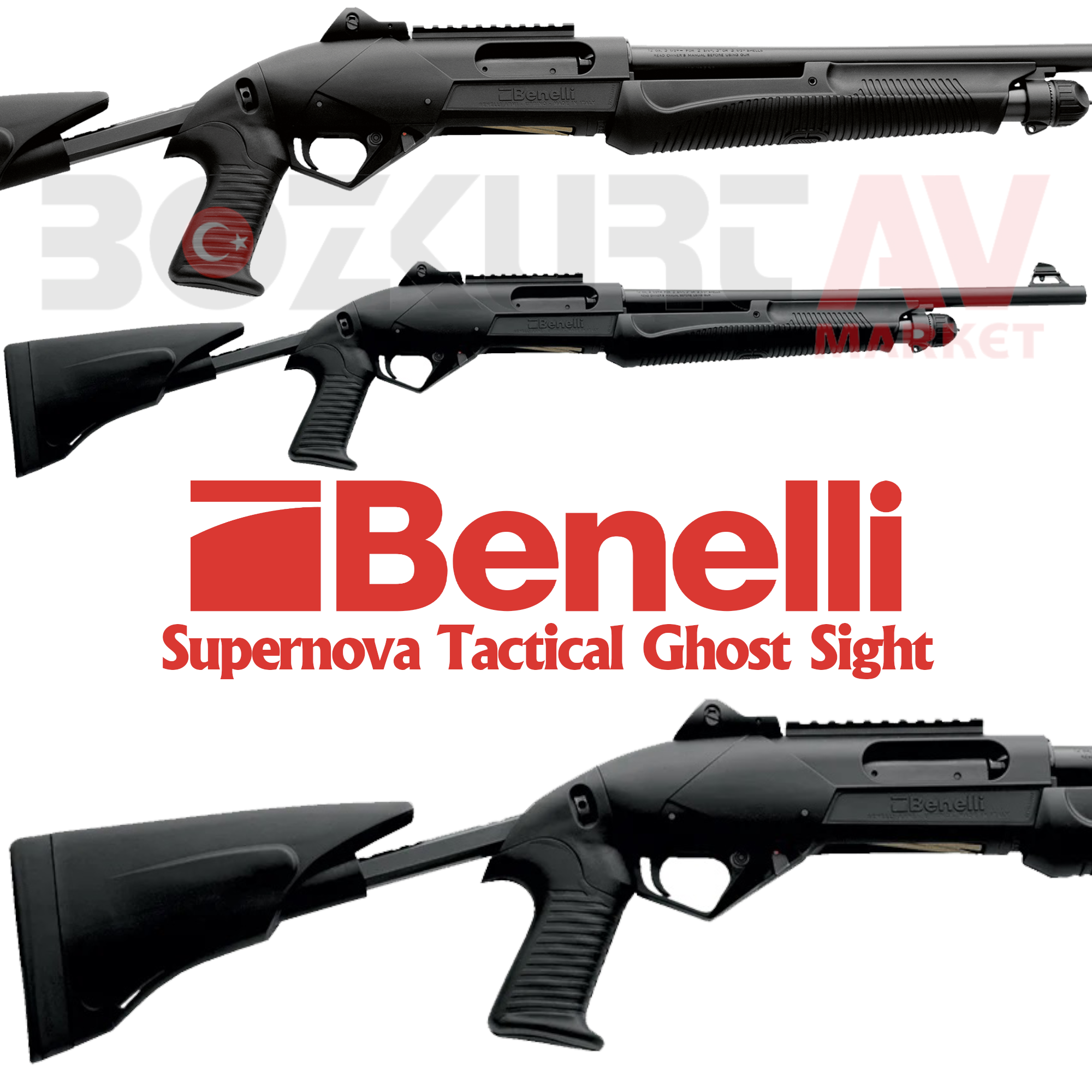 Benelli Super Nova Slug Tactical Ghost Sight TS Pompalı Av Tüfeği