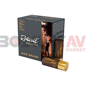 Rottweil Jagd Braun 34 Gram 12 Kalibre Av Fişeği