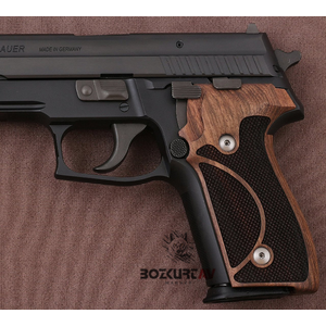 Sig Sauer P 228 - 229 Desenli Ceviz Tabanca Kabzası