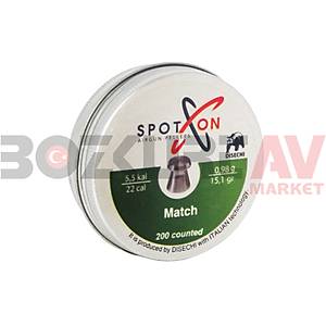 Spot On Match 5,5 mm Havalı Tüfek Saçması (15,12 Grain - 200 Adet)