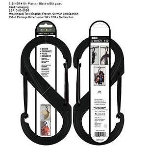 Nite-ize S-Binner Plastik Size 10 Blk/Blk Gate