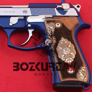 Beretta 92 FS 9 mm Gümüş İşleme Tabanca Kabzası