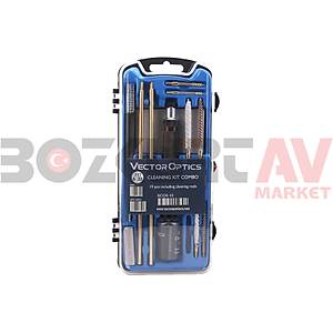 Vector Optics .177 - .22 Kalibre Havalı Tüfek & Tabanca Temizlik Seti (19 Parça)