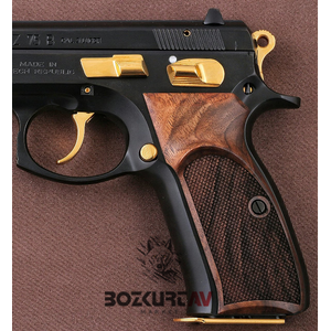 CZ 75 B Baklava Desenli Parmak İzli Ceviz Tabanca Kabzası