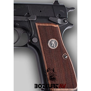 Browning HP 9 mm HP Logolu Ceviz Tabanca Kabzası