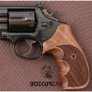 Smith & Wesson 44 Magnum Baklava Desen Tabanca Kabzası