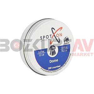 Spot On Dome 5,5 mm Havalı Tüfek Saçması (16,51 Grain - 200 Adet)