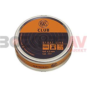 RWS Club 4,50 mm Havalı Tüfek Saçması (7 Grain - 500 Adet)