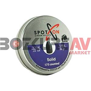 Spot On Solid 5,5 mm Havalı Tüfek Saçması (26 Grain - 175 Adet)