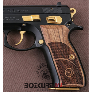 CZ 75 B Çift Desen Lazer Logolu Ceviz Tabanca Kabzası