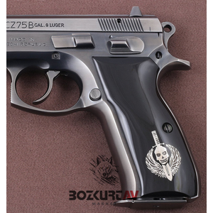 CZ 75 B Siyah Gümüş Tasarım Tabanca Kabzası