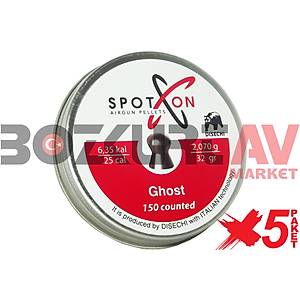 Spot On Ghost 6,35 mm 5 Paket Havalı Tüfek Saçması (32 Grain - 750 Adet)