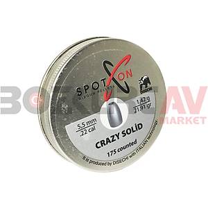 Spot On Crazy Solid 5,5 mm Havalı Tüfek Saçması (21,91 Grain - 175 Adet)