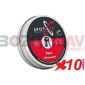 Spot On Pars 5,5 mm 10 Paket Havalı Tüfek Saçması (18,13 Grain - 2500 Adet)