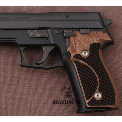 Sig Sauer P 228 - 229 Desenli Ceviz Tabanca Kabzas