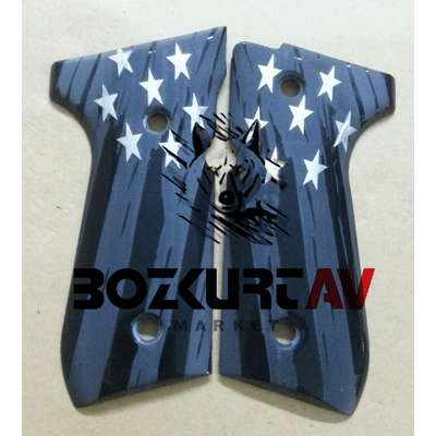 Beretta 92 FS 9 mm Gm Yldz ift Renk Tabanca Kabzesi