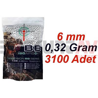 ISG Airsoft 0,32 Gram 6 mm Airsoft BB (3100 Adet - 1 Kg)