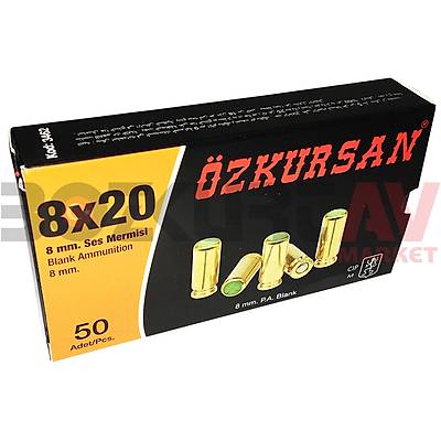 zkursan Gold 8 mm Kurusk Tabanca Mermisi