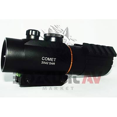 Comet 3x42 SAR 11 mm / Weaver Hedef Noktalayıcı Red Dot Sight