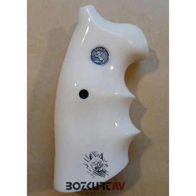 Colt Python Fildii Rengi Logolu Tabanca Kabzas