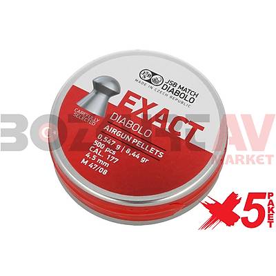 JSB Diabolo Exact 4,52 mm 5 Paket Haval Tfek Samas (8,44 Grain - 2500 Adet)