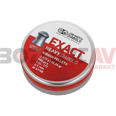 JSB Diabolo Exact Heavy 4,52 mm Haval Tfek Samas (10,34 Grain - 500 Adet)
