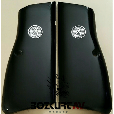 Browning HP 9 mm Siyah Pleksi-Gm Logolu Tabanca Kabzas