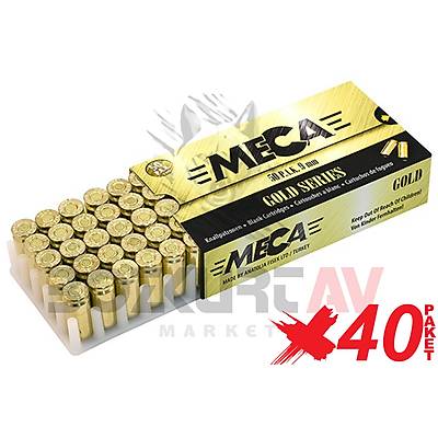 Meca Gold 9 mm 40 Paket Kurusk Tabanca Mermisi