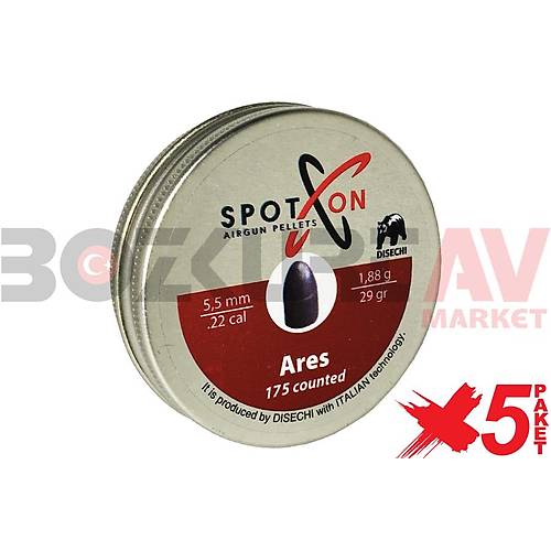 Spot On Ares 5,5 mm 5 Paket Haval Tfek Samas (29 Grain - 875 Adet)