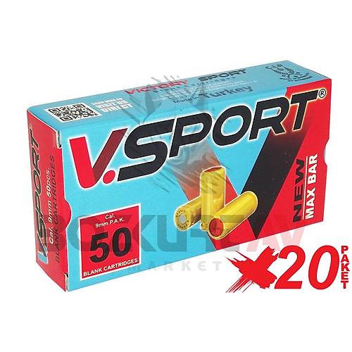 Victory Sport 9 mm 20 Paket Kurusk Tabanca Mermisi