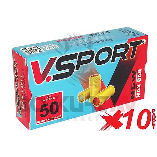 Victory Sport 9 mm 10 Paket Kurusk Tabanca Mermisi