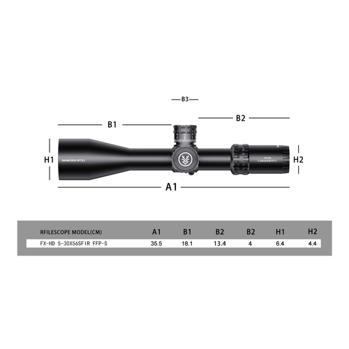 Swampdeer FX HD ZERO STOP 5-30X56 SFIR FFP Tfek Drbn