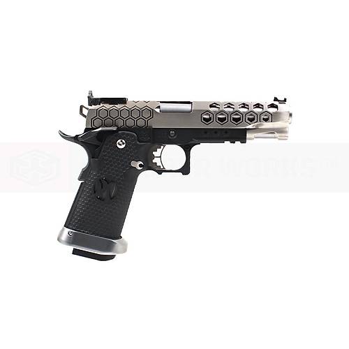 AW Custom 5.1 HEX-CUT Silver Hi-Capa Blowback Airsoft Haval� Tabanca