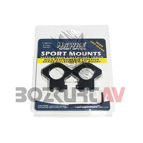 Hawke Sportmounts 9-11 mm Ayak Geniliinde Medium Drbn Aya (1 INC)