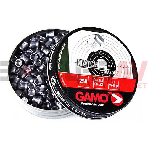 Gamo Match 5,5 mm Haval Tfek Samas (15,43 Grain - 250 Adet)