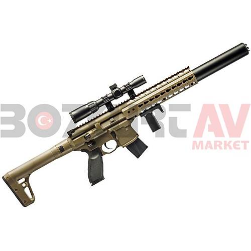 Sig Sauer MCX FDE ELITE Yar Otomatik CO2 Haval Tfek (1-4x24 Drbn)