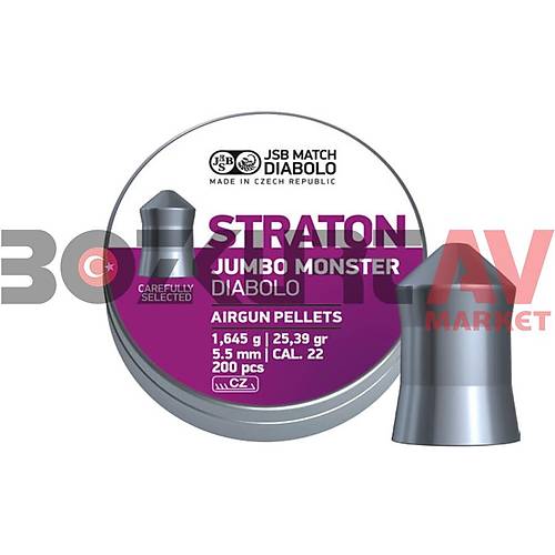 JSB Diabolo Straton Jumbo Monster 5,51 mm Haval Tfek Samas (25,39 Grain - 200 Adet)